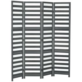 HOMCOM Screen Divider Room Divider Screen with Foldable Design for Indoor Bedroom Office 5' White Grey