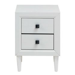 Multipurpose Retro Bedside Nightstand with 2 Drawers