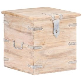Chest 15.7"x15.7"x15.7" Solid Acacia Wood