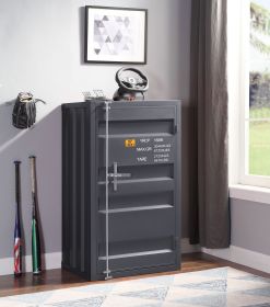 Gunmetal 1-Door Chest with Container Lock