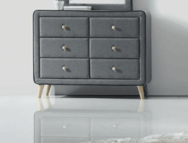 Valda Light Gray Fabric Dresser