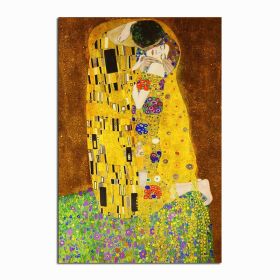 Classic Artist Gustav Klimt kiss Abstract Oil Painting on Canvas Poster Modern Art Wall Pictures For Living Room No Frame (size: 100X150cm)