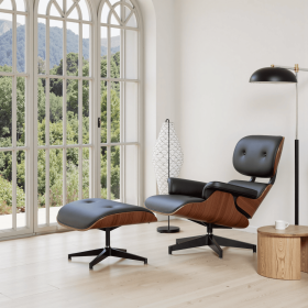 Leather reclining chair (Option: BL-1PC-Cowhide)